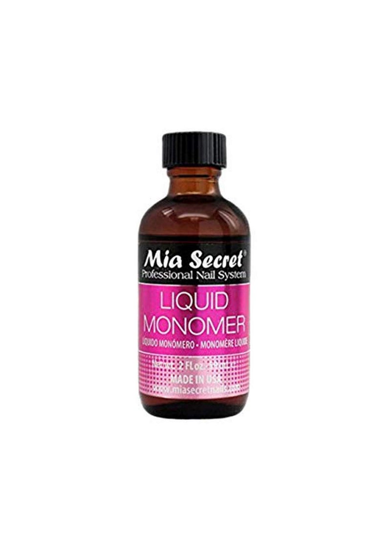 MIA SECRET - 2 oz Mia Secret Liquid Monomer - Professional Acrylic Nail Liquid for Acrylic Powder - EMA monomer - Nail Monomer liquid - ema monomer acrylic nail liquid - Image 1