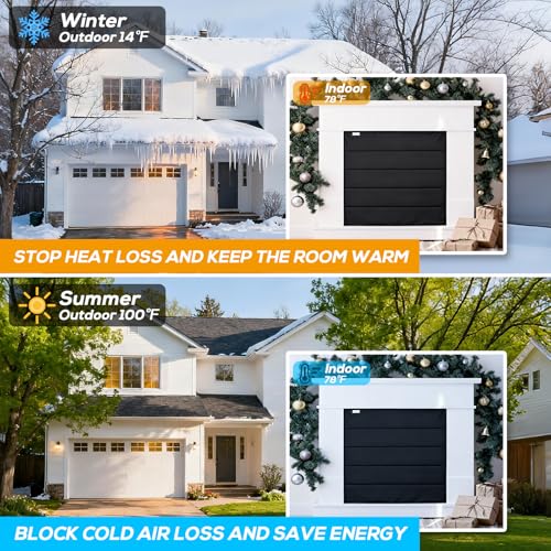 PAWBOSE Magnetic Fireplace Cover - Stop Heat Loss & Keep Drafts Out with Built-in 12 Strong Magnets for Iron Fireplace Frame, 36x32 Inch - Image 4