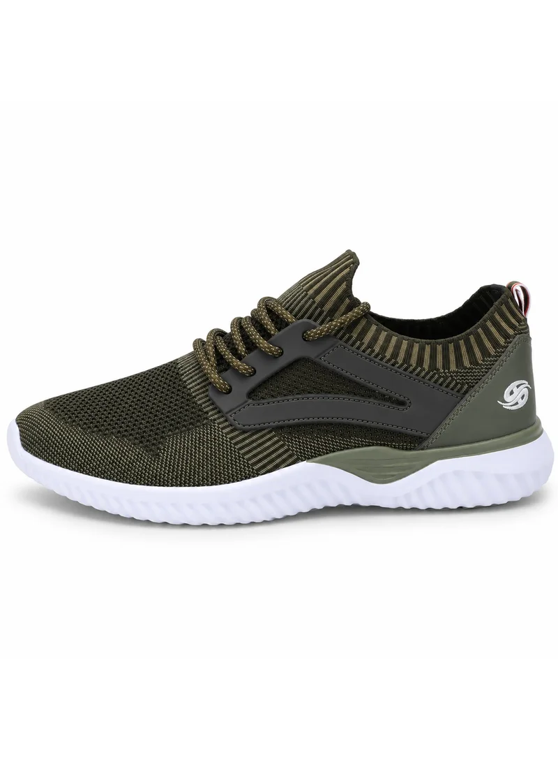 Dockers By Gerli Dockers by Gerli Men's Breathable Knit Lace-Up Sneakers - Olive Green