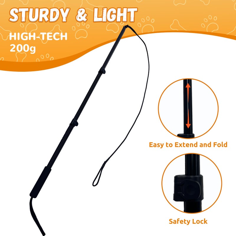 GRETMIX Flirt Pole for Dogs, Interactive Dog Toys Extendable Teaser Wand with Lure Chewing Toy, Chase and Tug of War for Small Medium Large Dogs Training Playing Exercise - Image 4
