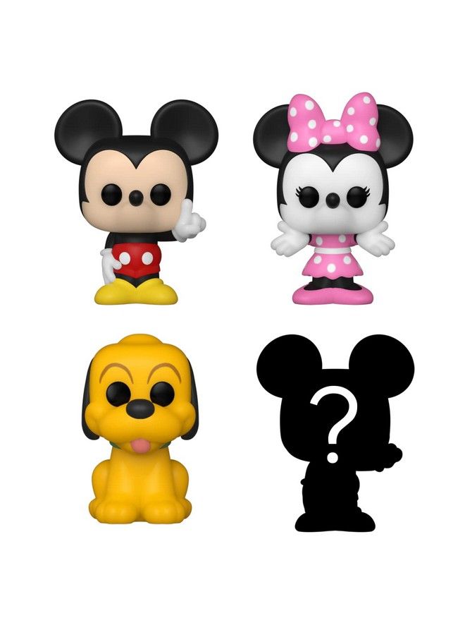 Funko Bitty Pop! Disney Mini Collectible Toys Mickey Mouse Minnie Mouse Pluto & Mystery Chase Figure (Styles May Vary) 4 Pack - Image 3