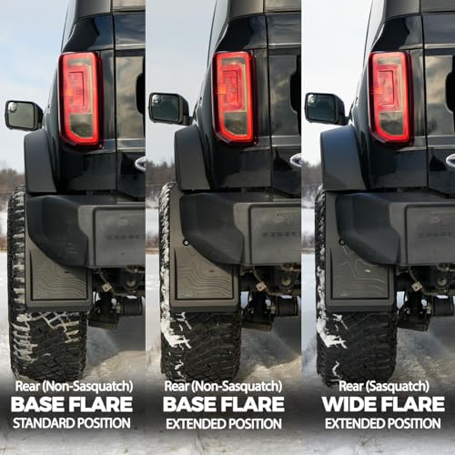 IAG Performance IAG Trail Shield Mud Flaps, Adjustable, No Drill, Patented, Made in USA, Splash Guards for Ford Bronco 2021+ 2/4 Door, Fits Sasquatch Badlands Big Bend Heritage, Front & Rear (Not Raptor or Sport) - Image 5