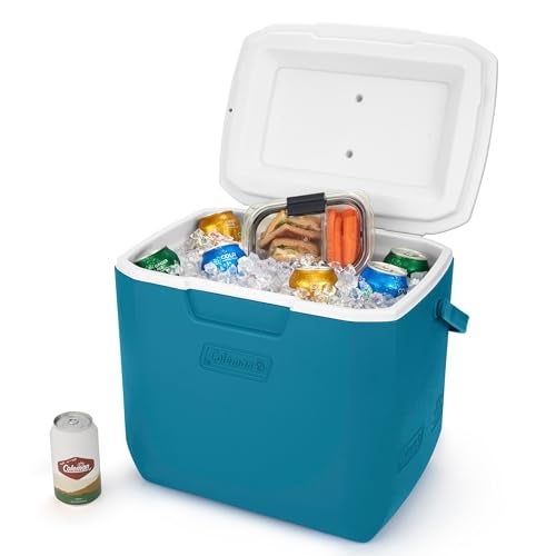 Coleman Chiller 30qt Insulated Portable Cooler with Ice Retention Large Carry Handle Made in USA Great for Camping Tailgating Parties Sports Concerts More - Image 3