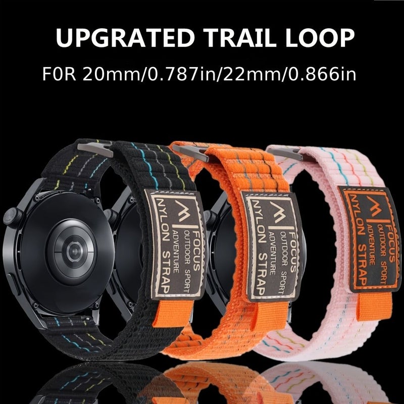 Quick Release 22mm Nylon Watch Strap For Galaxy Watch Series Breathable Comfortable Durable Strong Fitness Running Outdoor Mountaineering Powder Sand - Image 1