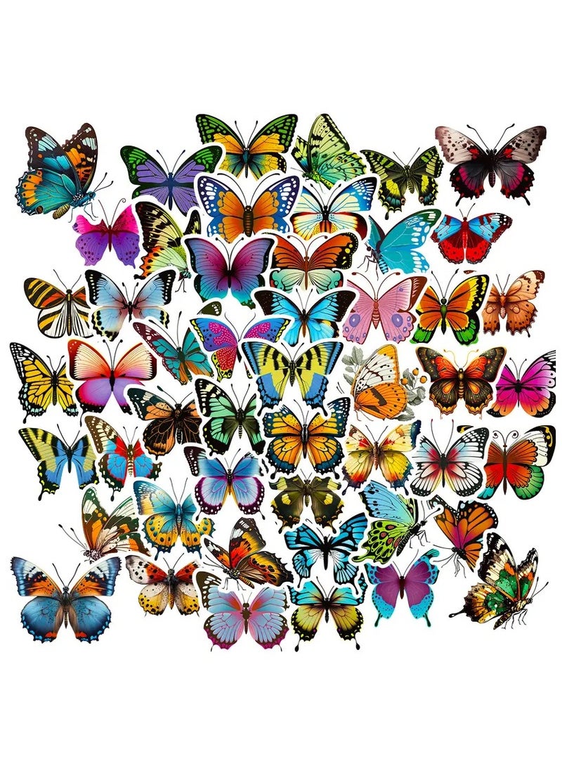 Goolsky 50pcs Colorful Butterfly Waterproof Doodle Sticker DIY Creative Motorcycles Stickers For Car Laptop Phone Case Luggage Water Bottle Cup Skateboard - Image 5
