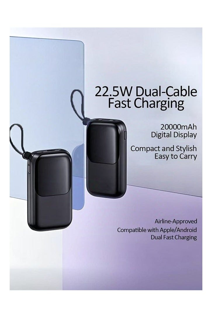 سمارت لينك بطارية SmartLink SL3888FPB صغيرة الحجم وأنيقة بسعة 20000 مللي أمبير في الساعة مع كابلات مدمجة مزدوجة وتقنية الشحن السريع - Image 1