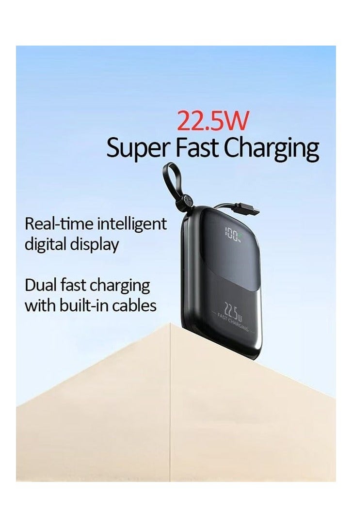 سمارت لينك بطارية SmartLink SL3888FPB صغيرة الحجم وأنيقة بسعة 20000 مللي أمبير في الساعة مع كابلات مدمجة مزدوجة وتقنية الشحن السريع - Image 2