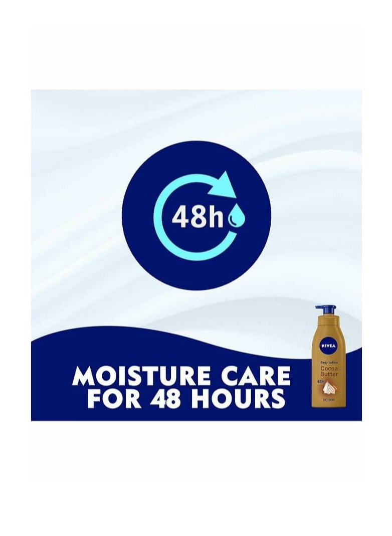 Nivea Cocoa Butter Body Lotion, Vitamin E, Dry Skin 400ml - Image 5