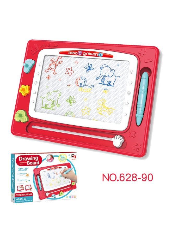 Children's Learning Writing Board Magnetic Drawing Board Color Cartoon Marine Animal Parent-child Painting Toys-Color:628-90 【color Box Packaging】】 - Image 1