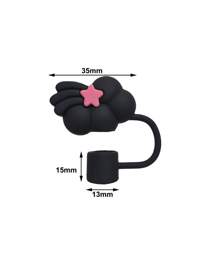 Reusable Straw Cover Cap 10mm Straw Topper Cup Tips Lids Drinking Straw Cap for Stanley 30&40 Oz Cup Gifts for Kids Party Favors，4 pcs - Image 4