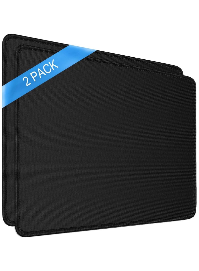 Striff Mouse pad for Laptop and computer Non-Slip Rubber Base, Waterproof Surface, Compatible with Laser and Optical Mice Black Pack of 2 - Image 1