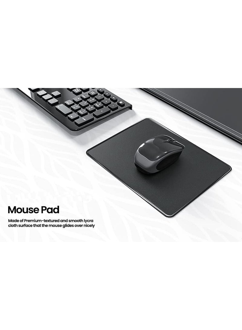 Striff Mouse pad for Laptop and computer Non-Slip Rubber Base, Waterproof Surface, Compatible with Laser and Optical Mice Black Pack of 2 - Image 3