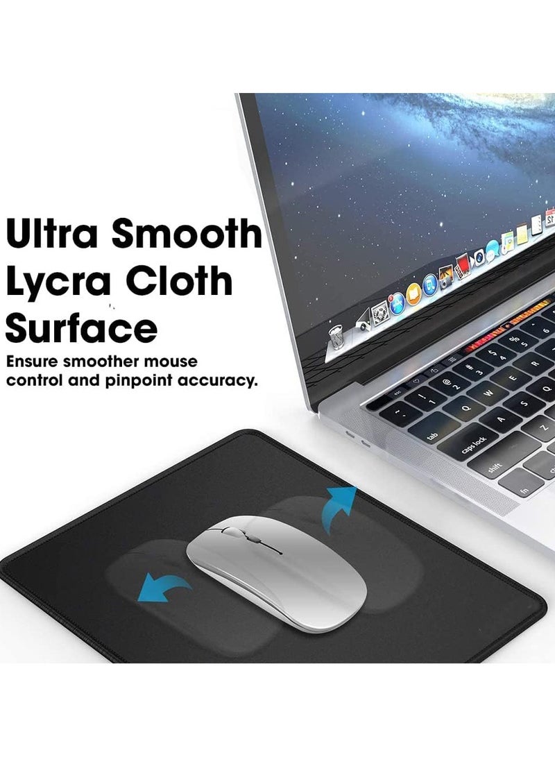 Striff Mouse pad for Laptop and computer Non-Slip Rubber Base, Waterproof Surface, Compatible with Laser and Optical Mice Black Pack of 2 - Image 5