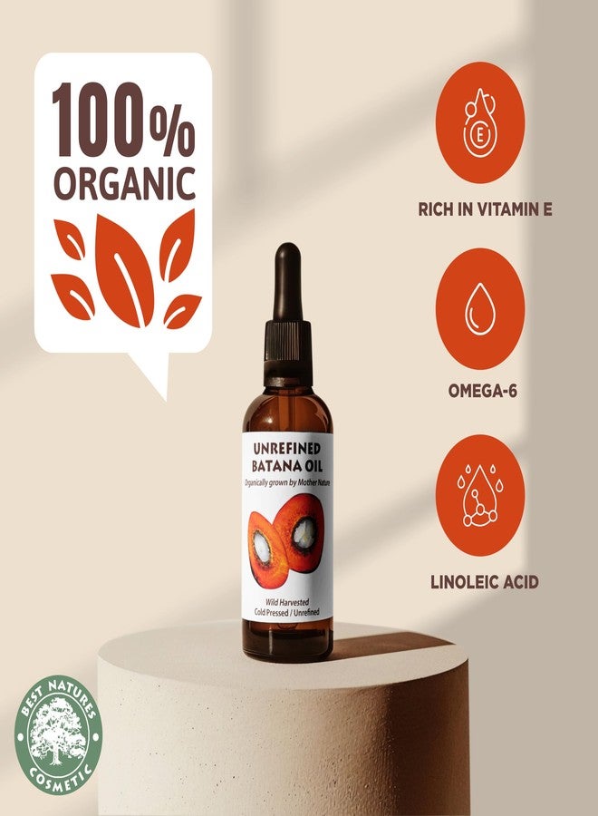 Best Nature's Cosmetics Best Natures Batana Oil for Hair Growth and Repair: Raw Batana Oil from Honduras - 100% Pure & Natural - For Thicker & Stronger Hair. Recognized by Dr. Sebi (1 fl oz) - Image 2