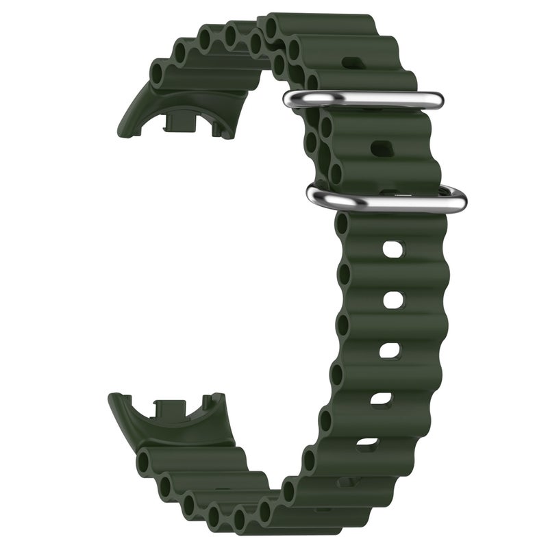 erorex For Xiaomi Mi Band 8 Ocean Silicone Watch Band(Green) - Image 4