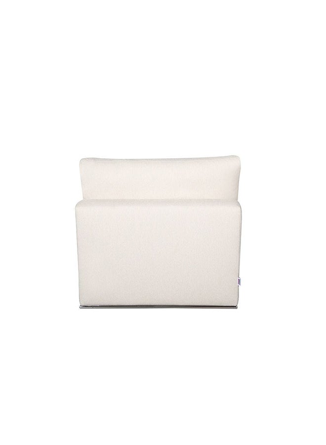 DANUBE HOME Paddington 1 Seater Armless Fabric Modular Sofa Accent Chair Modern Design One Seat Sofas Comfortable Living Room Seating Furniture For Home L 96 x W 103 x H 66 cm Ivory  - Image 4