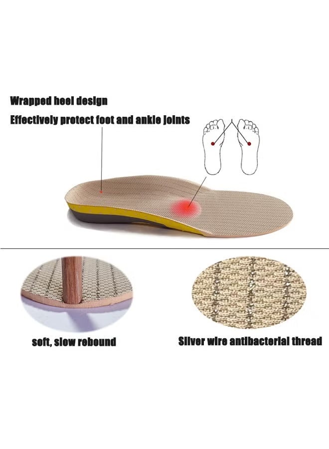 GIFT 1 Pair Arch Support Sport Insole, Plantar Fasciitis Foot Arch Support Orthopedic Cuttable Insole, Antibacterial Shock Absorption Shoe Insole for Flat Feet Pain Relief-Reduce Muscle Soreness(L,40~46) - Image 4