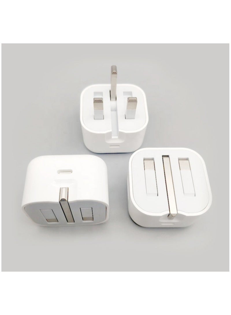 Power Adapter Wall With Type-C Port UK Plug For Smart Phone Fast Charger - Image 2