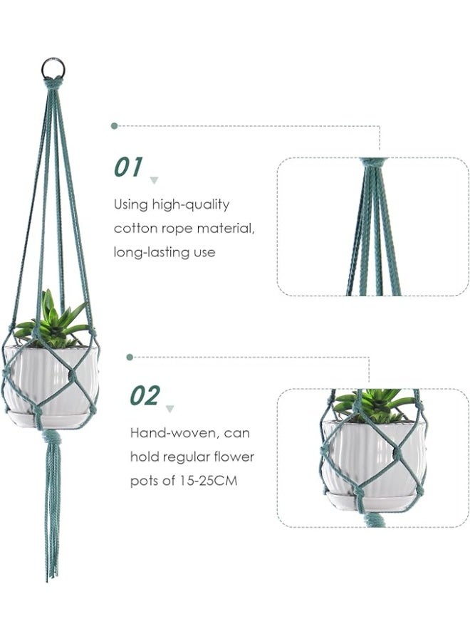 Antikiano Macrame Plant Hanger – Handmade Cotton Decor – Length ‎105‎ cm. - Image 3