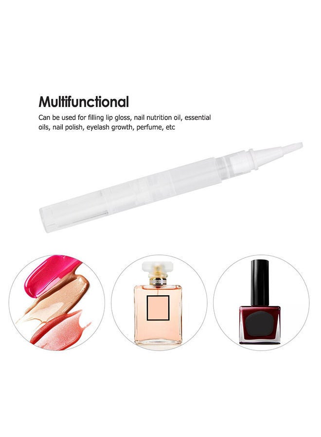 NIBEMINENT 5-Piece Nail Twist Pen With Brush Tip White - Image 2