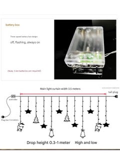 A.M Christmas String Lights, Battery Operated 138 LED Fairy Lights with Remote Control, Perfect for Ramadan, Christmas, Halloween, Parties  - Image 3