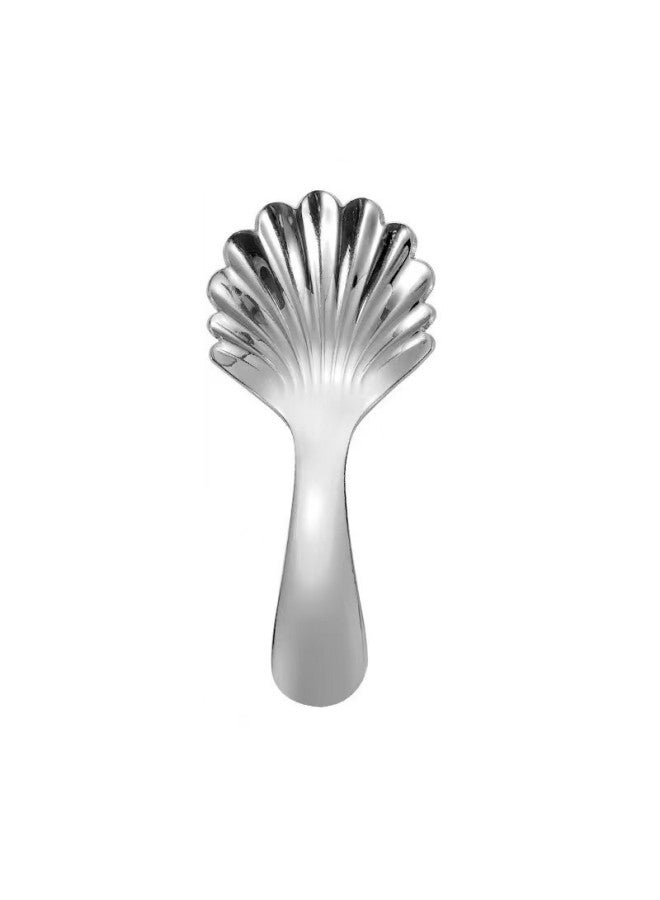 High Quality Stainless Steel Spoon Ice Cream Spoon Small Round Spoon Short Handle Round Head Shell Ice Cream Spoon Mini Crown Tea Spoon-Color:Shell Short Spoon Original Color - Image 1