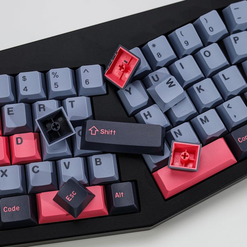 KBDiy 8008 PBT Double Shot Keycap Set,174 Keys Retro Blue Custom Key Cap Keycaps 60 Percent Cherry Profile Keycaps for 61/64/68/84/87/100/104/108 Mechanical Keyboard - Image 4