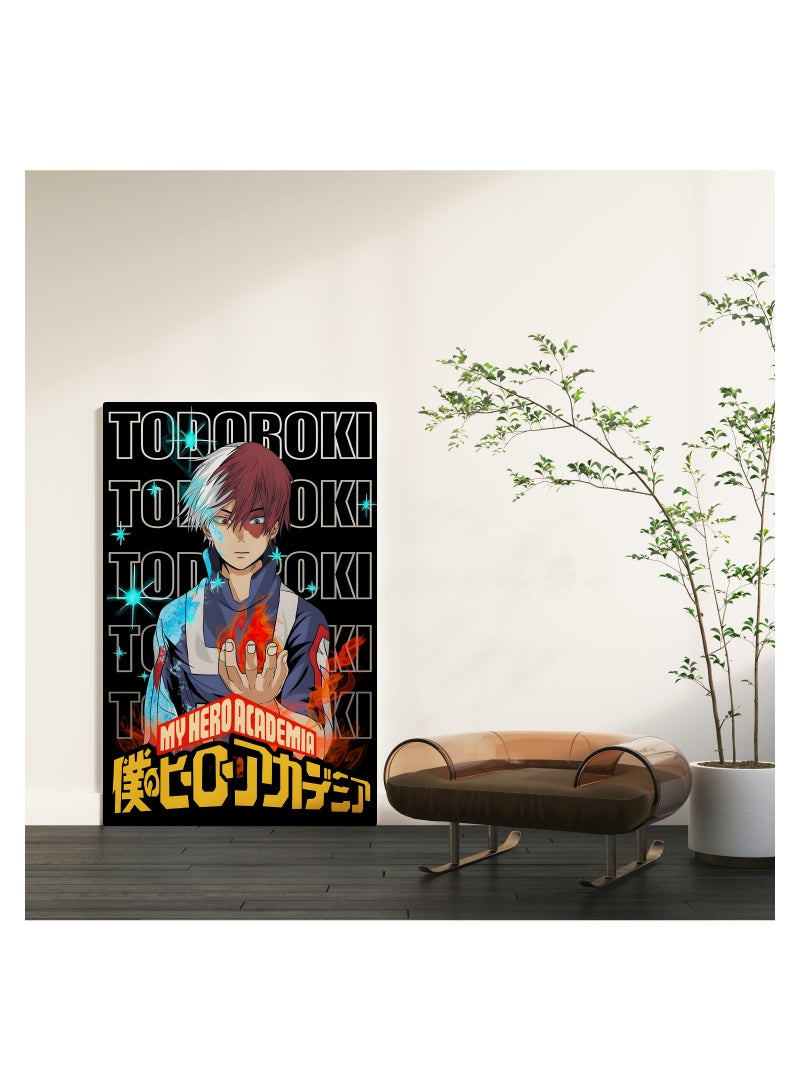 مودكلاس لوحة جدارية كانفس بإطار خشبي  ماي هيرو أكاديميا تودوركي شوتو - Image 2