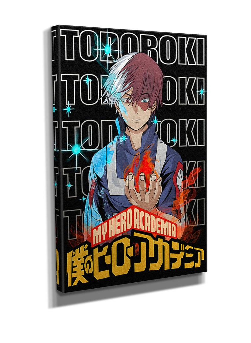 مودكلاس لوحة جدارية كانفس بإطار خشبي  ماي هيرو أكاديميا تودوركي شوتو - Image 3