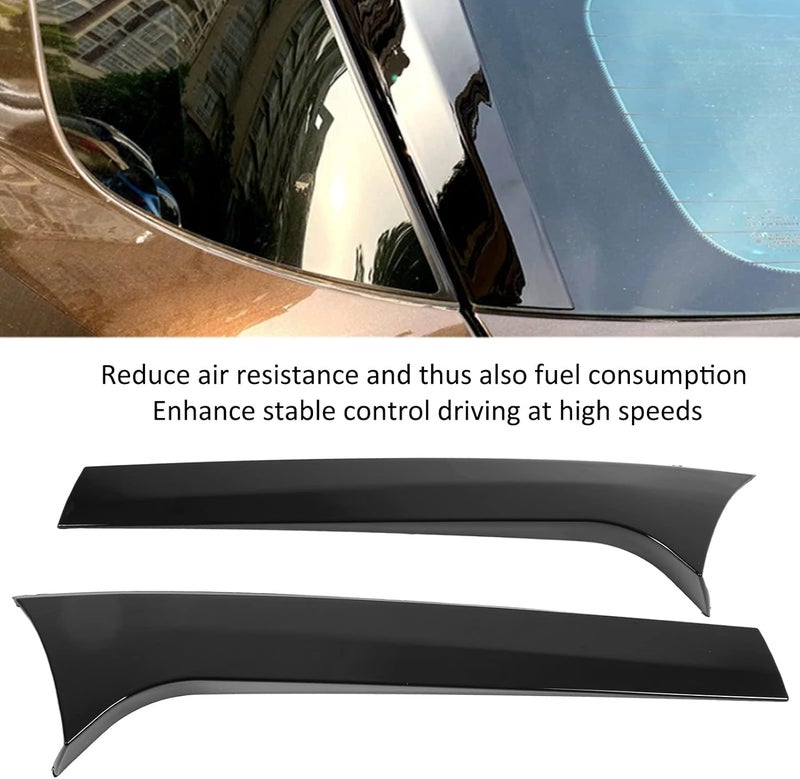 Rear Window Side Wing, ABS Rear Window Side Canard Left Right Gloss Black Replacement for Benz ML GLE Class W166 2012‑2018 (Gloss Black) - Image 3
