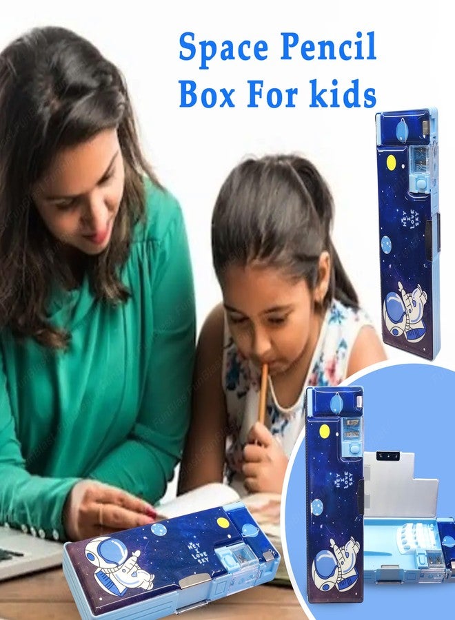 FunBlast Multifunctional Pencil Box for Kids, Space Pencil Box for Boys, Magnetic Pencil Box for Boys, Pop up Pencil Box - Image 5