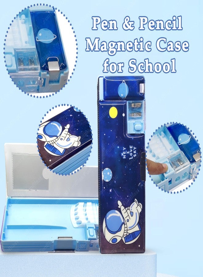 FunBlast Multifunctional Pencil Box for Kids, Space Pencil Box for Boys, Magnetic Pencil Box for Boys, Pop up Pencil Box - Image 3