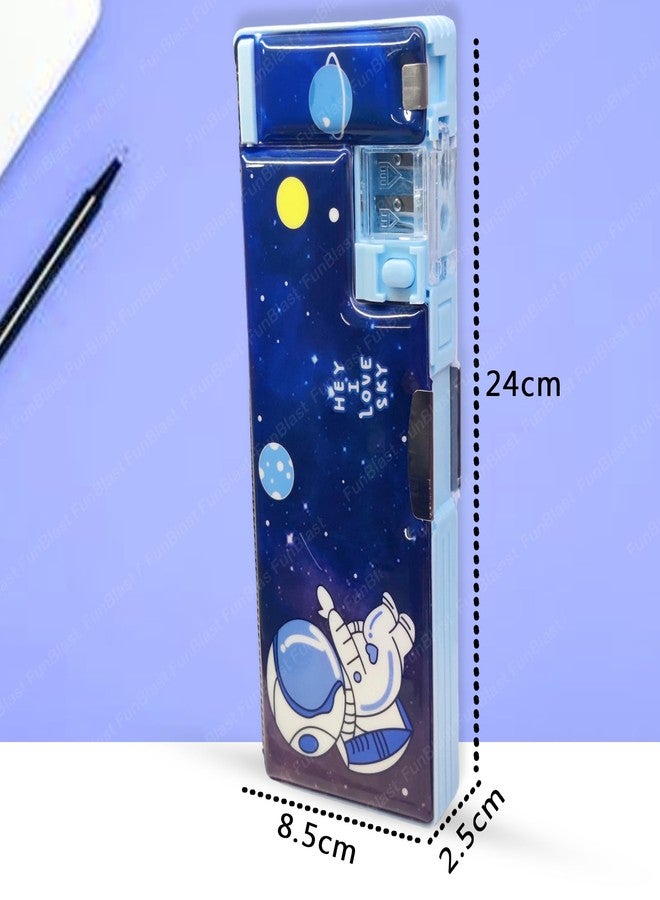 FunBlast Multifunctional Pencil Box for Kids, Space Pencil Box for Boys, Magnetic Pencil Box for Boys, Pop up Pencil Box - Image 2
