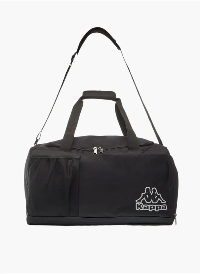 كابا Men Logo Print Duffel Bag with Handles and Zip Closure