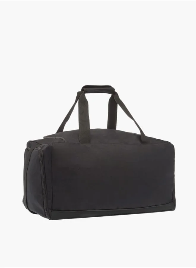 Kappa Men Logo Print Duffel Bag with Handles and Zip Closure