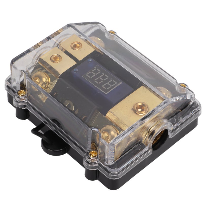 1 In 2 Out Power Ground Distributor Copper Universal for Car Audio 0/2 Gauge Cord 100A - Circuit Protection for Car Audio Systems - Image 1