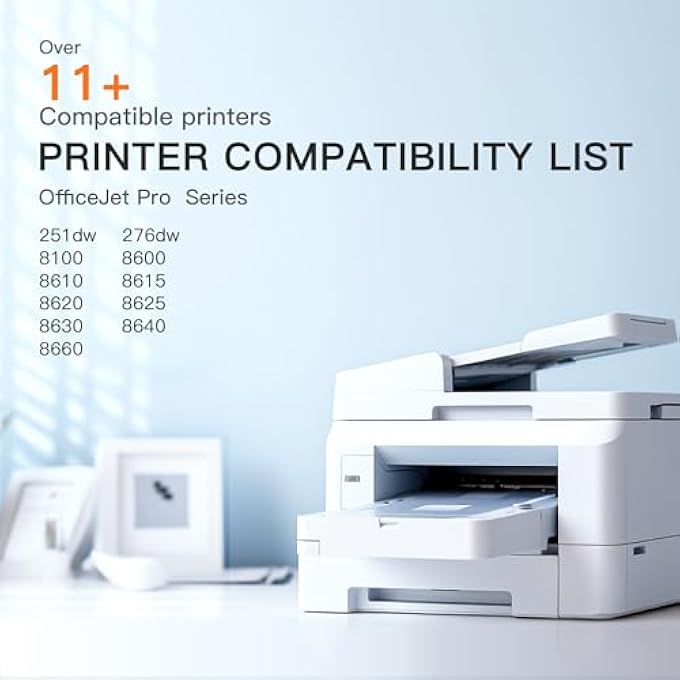 COMPATIBLE INK CARTRIDGE REPLACEMENT FOR HP 950XL 951XL 950 XL 951 XL TO USE WITH OFFICEJET PRO 8100 8610 8600 8615 8620 8625 276DW 251DW(1 BLACK, 1 CYAN, 1 MAGENTA, 1 YELLOW, 4 PACK) - Image 3