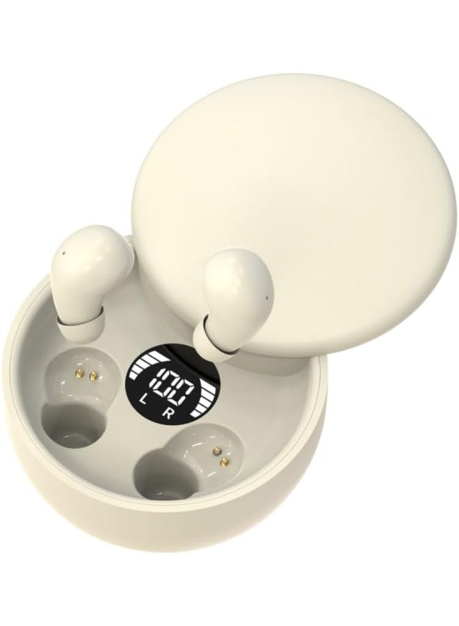 Arabest Mini Invisible Bluetooth Earbuds - Ergonomic Wireless Earbuds with Premium Sound Quality and One-Step Auto Pairing (Beige) - Image 1