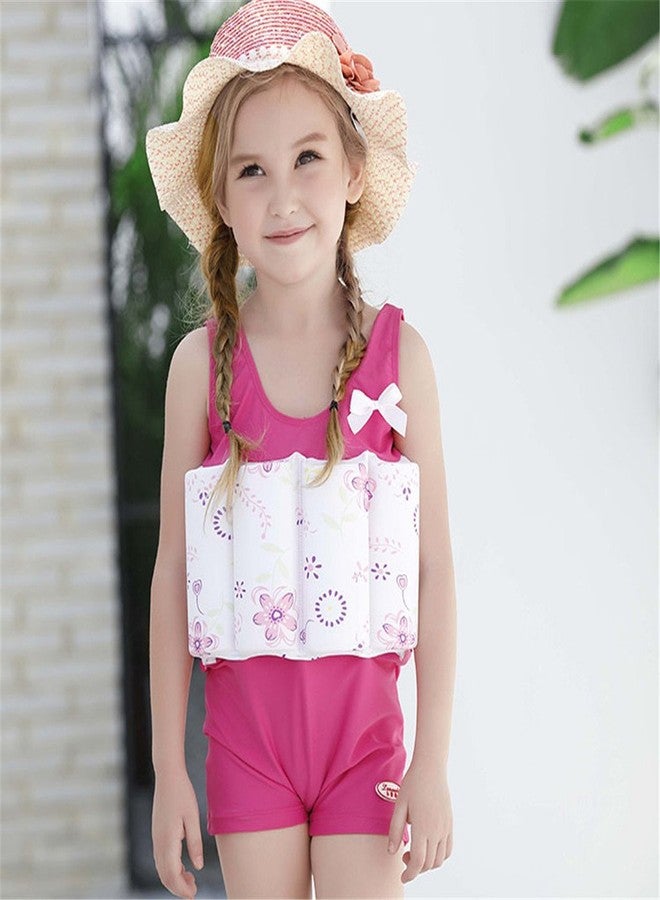 ELUCKFACE Baby Kids Boys Girls One-Piece Swimsuit with UPF 50+ Sun Protection, Long Sleeve Rash Guard for Toddler, Beach Pool Swimming, Summer Vacation Outfit Fuchsia 5-6Years - Image 2