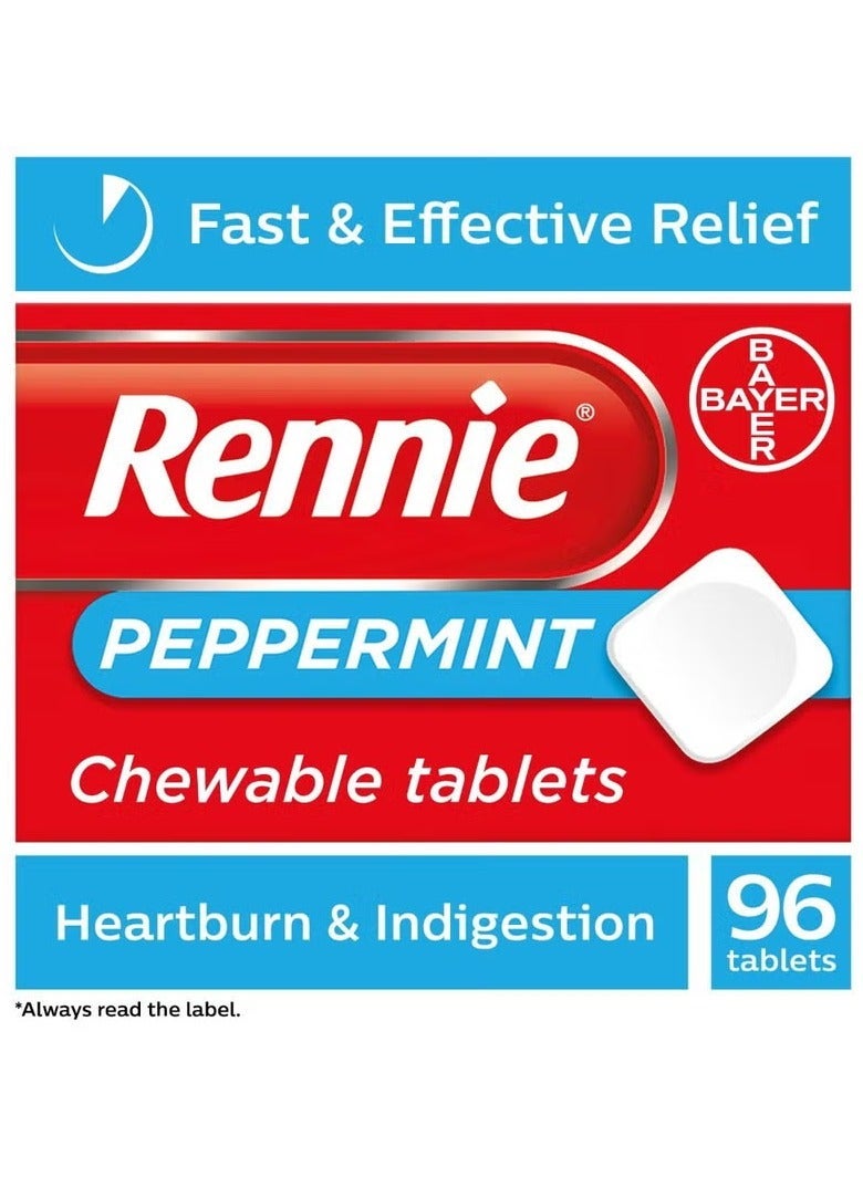RENNIE أقراص مضادة للحموضة قابلة للمضغ 96 حبة - Image 2