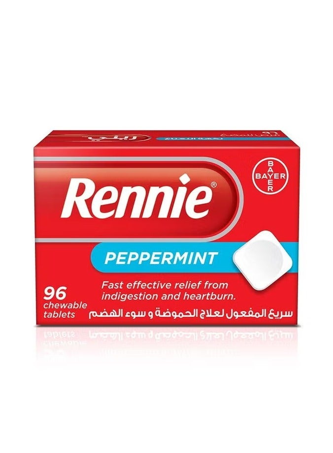 RENNIE أقراص مضادة للحموضة قابلة للمضغ 96 حبة - Image 1