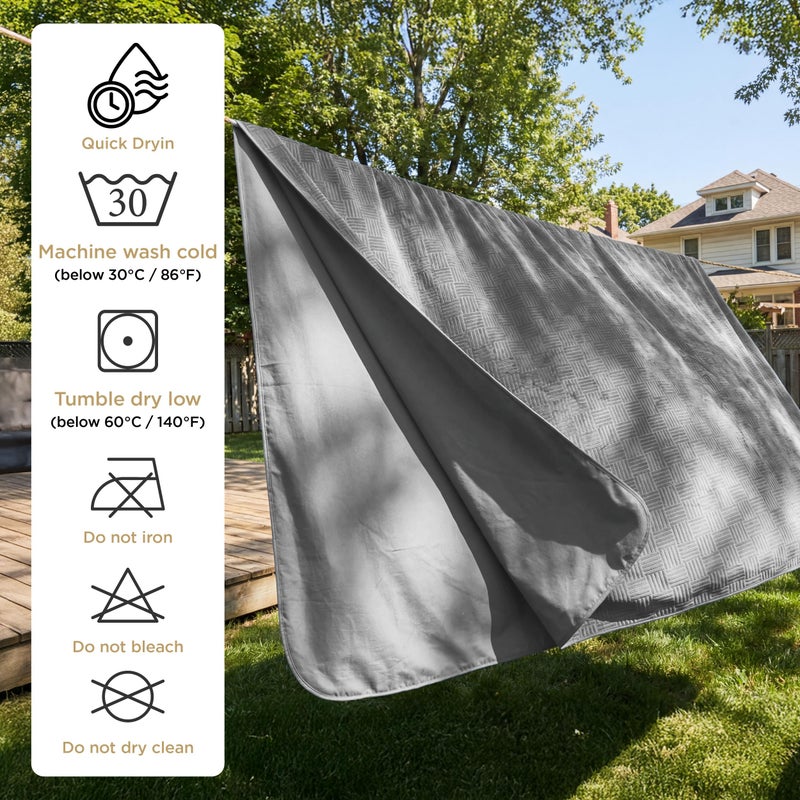 Bedsure Waterproof Couch Cover for Dogs Washable - Waterproof Blanket for Large Dogs Couch Sofa Bed Cozy, Lightweight Furniture Protector for Pet Cat Quick Drying, Ash Grey, 52x82IN - Image 5