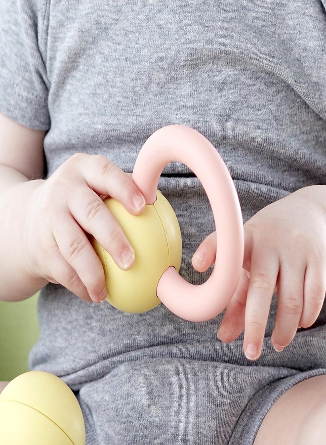 Hape Rattle & Teether Collection | 3-Piece Rattle & Teething Set for Babies, Soft Colors - Image 4