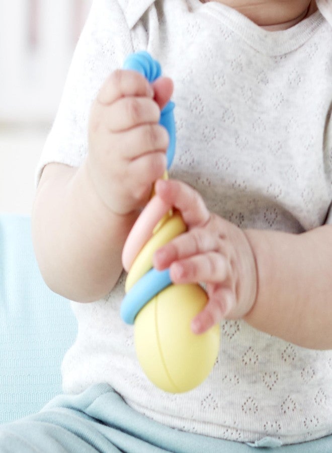 Hape Rattle & Teether Collection | 3-Piece Rattle & Teething Set for Babies, Soft Colors - Image 5