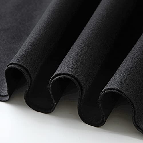 HaoFeijh Black Felt Fabric 72 * 36 Inch Wide 1.6mm,Fabric Sheets Soft Woven Acrylic Craft Fabric for DIY Craftwork Sewing Patchwork,Craft Felt - Image 1