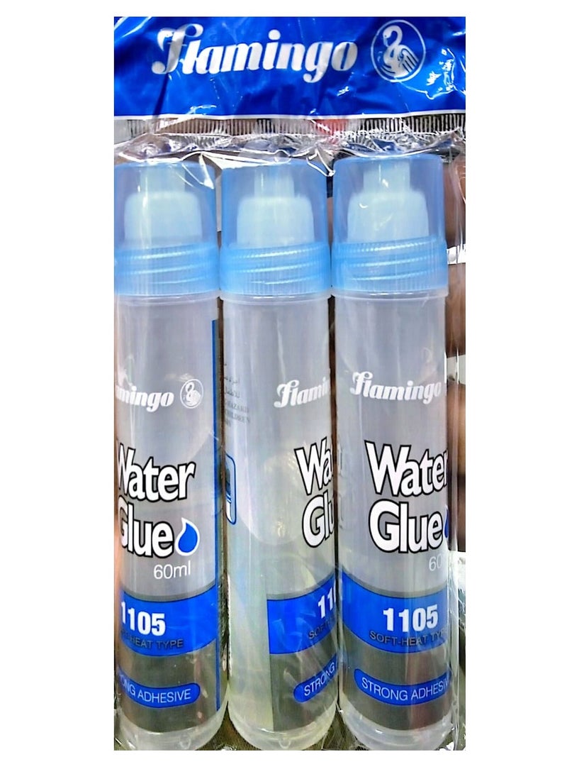 Flamingo 3 قطع غراء مائي 60 مل