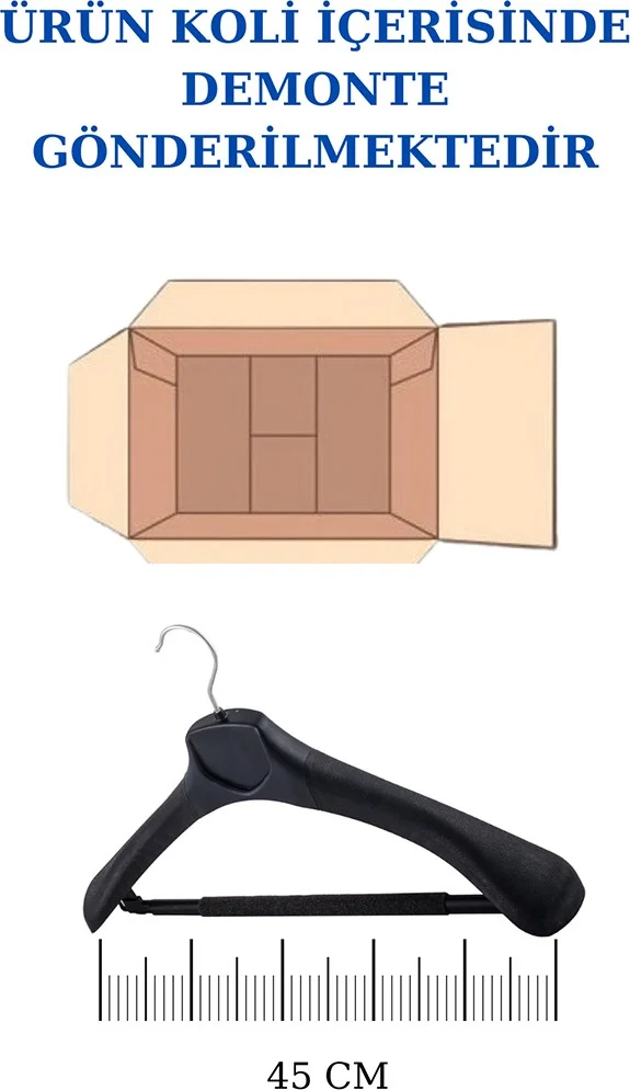 İstanbul Manken Istanbul Mannequin 50 Pieces Plastic High Quality Coat Hanger, Clothes Hanger, Suit Hanger
