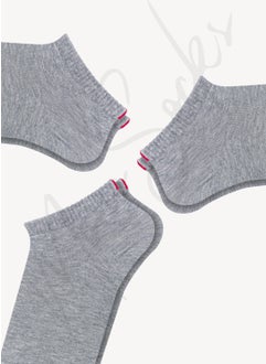 Mono Socks 3-Piece Red Notched Booties Socks  - Image 2
