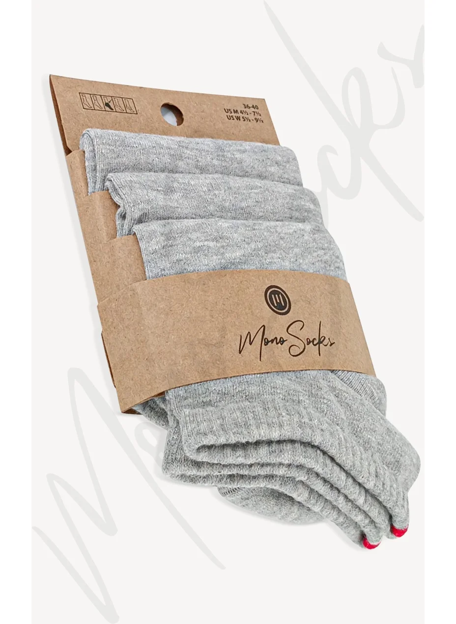 Mono Socks 3-Piece Red Notched Booties Socks