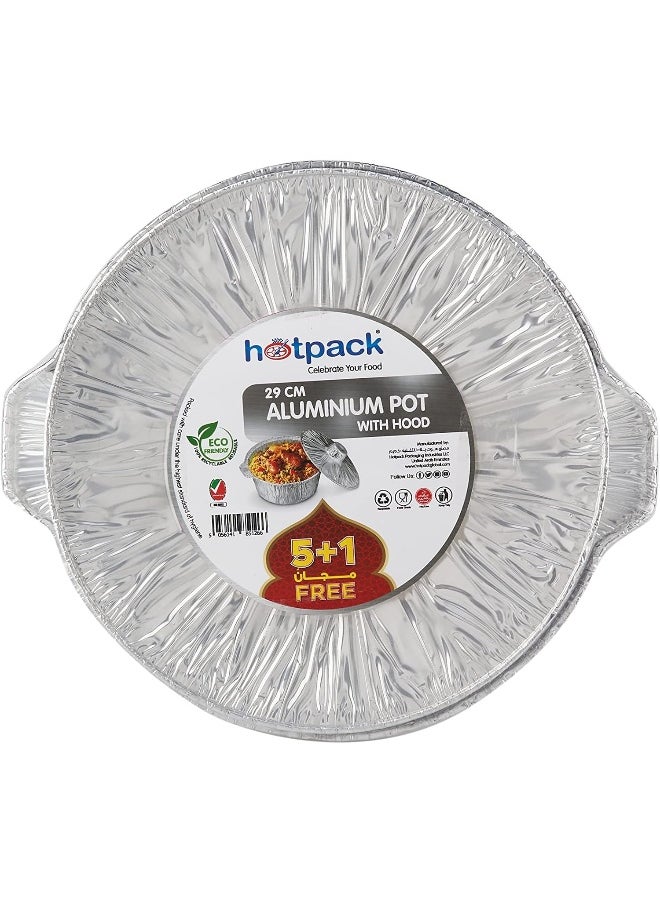 Hotpack وعاء ألومنيوم هوت باك 29 سم مع غطاء 5+1 مجاني  - Image 1